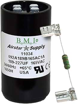 189-227 uF x 165 VAC - BMI/USA Start Capacitor 189-227 uF x 165 VAC - BMI/USA Start Capacitor